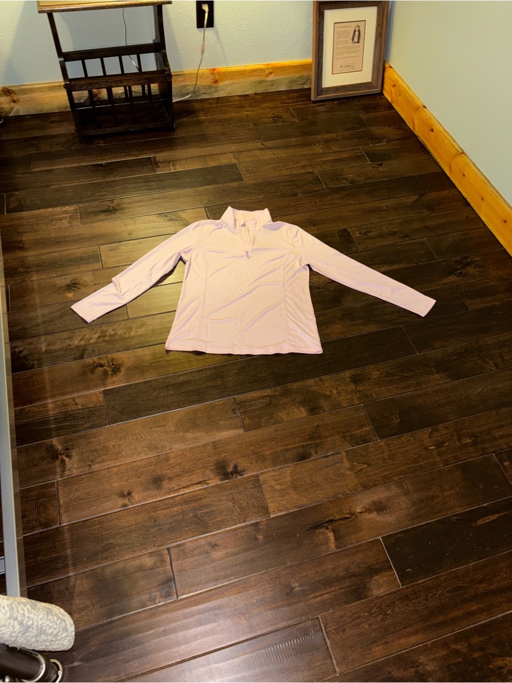 Source Unknown Light Pink Long-Sleeve Quarter-Zip Top size small
